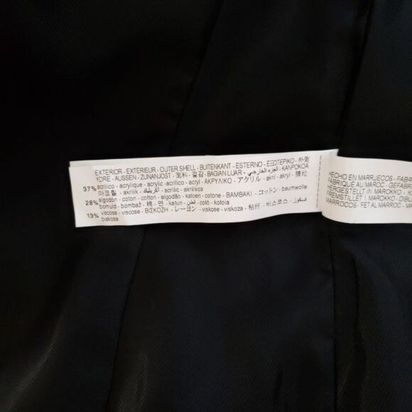 Zara Long Sleeve Double Breasted Woven Lined Blazer Front Flap Pockets Medium - Picture 16 of 16